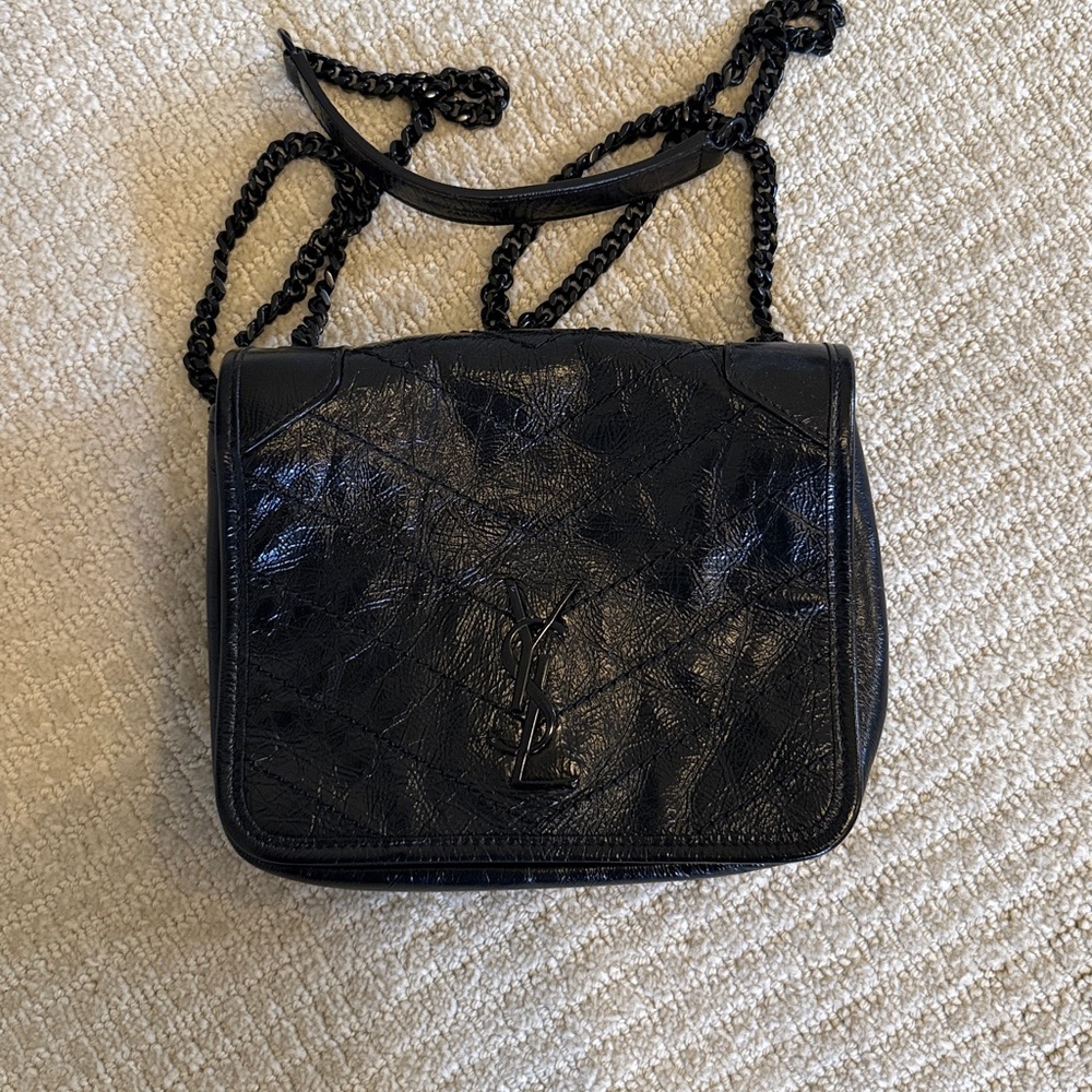 Yves Saint Laurent Black Niki Mini with Black Chain